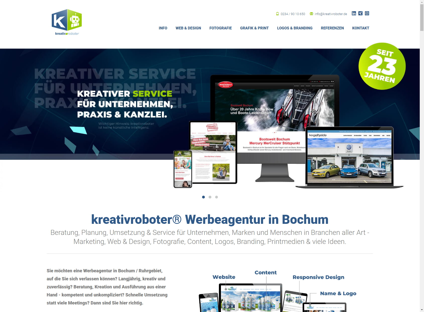 kreativroboter® Werbung, Webdesign, Fotografie & Co.