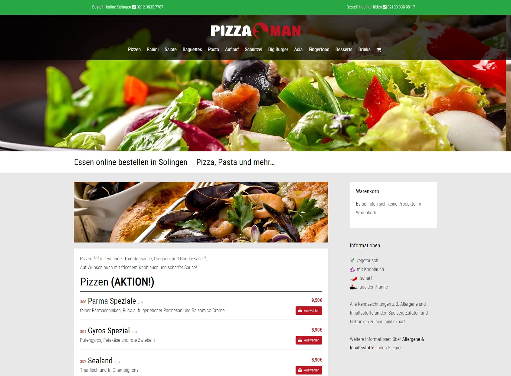 Pizzaman Solingen - Pizza, Pasta, Burger & mehr