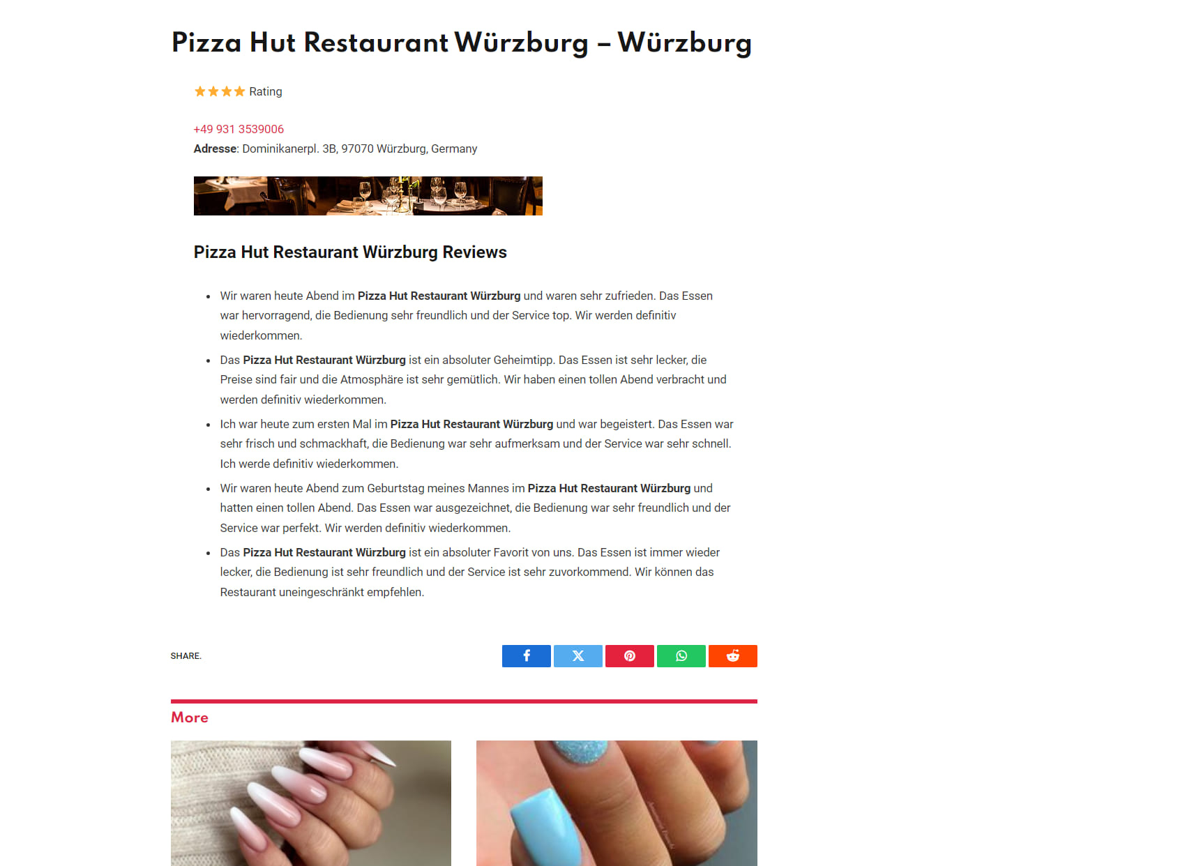 Pizza Hut Restaurant Würzburg