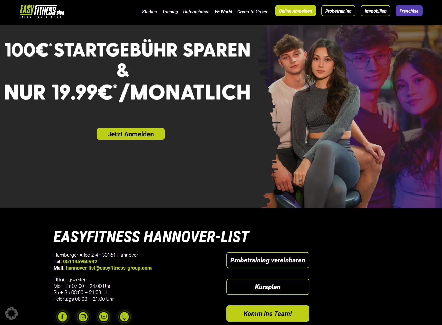 EASYFITNESS.club Hannover-List