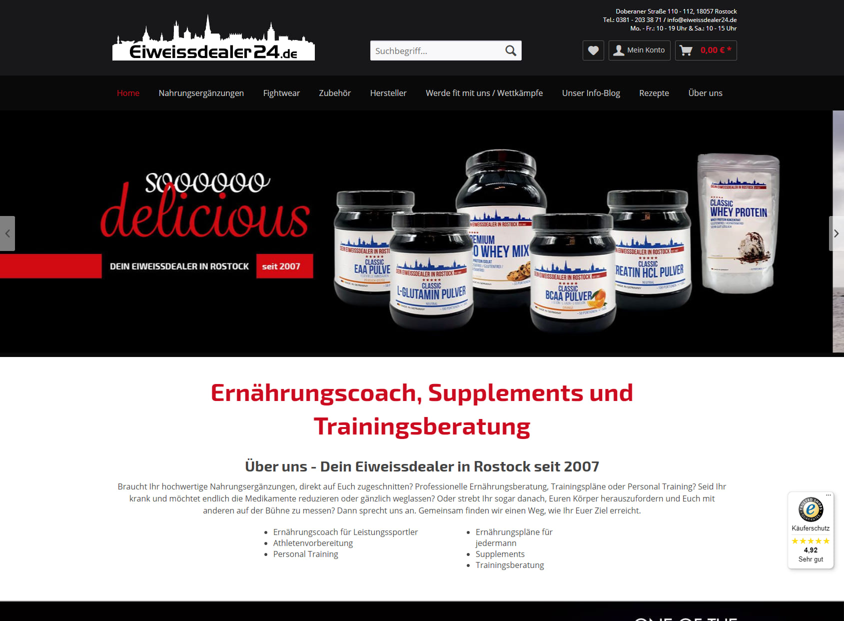 Fitness and diet Store Rostock