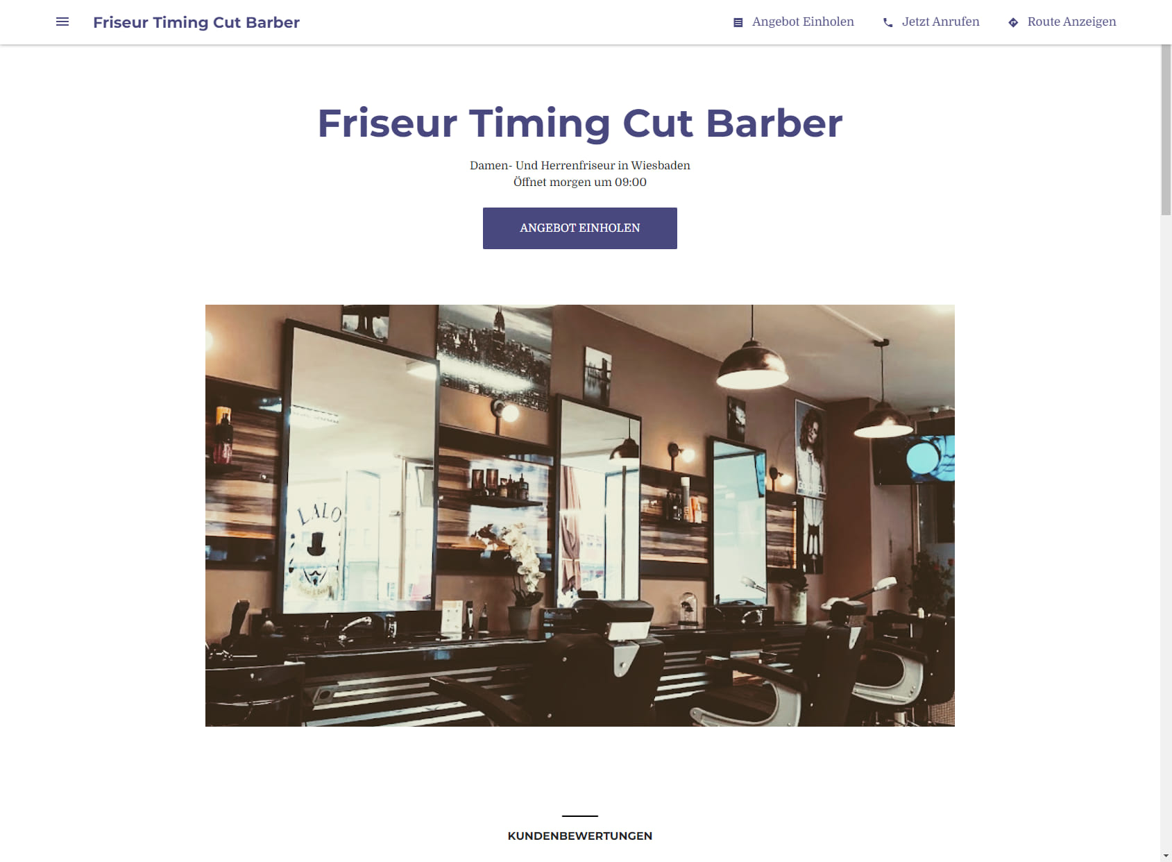 Friseur Timing Cut Barber