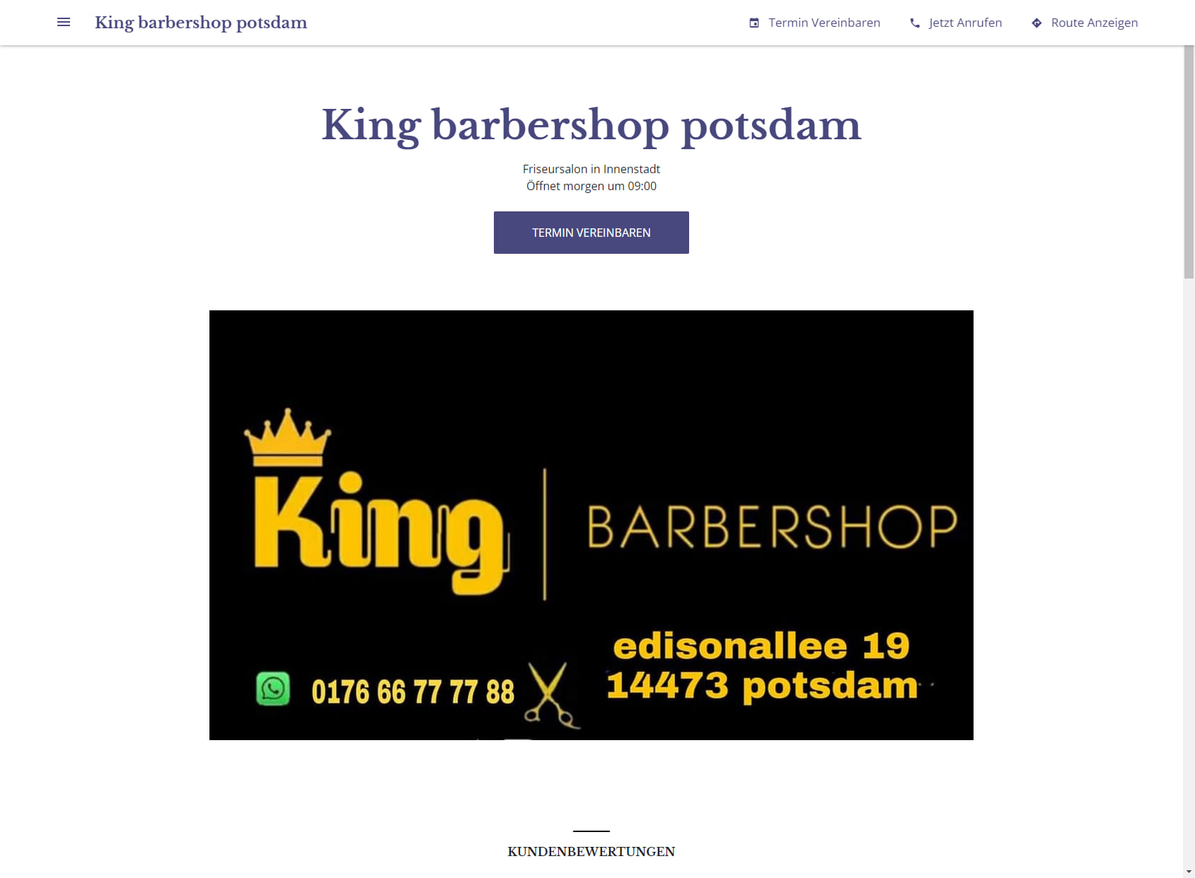 King barbershop potsdam