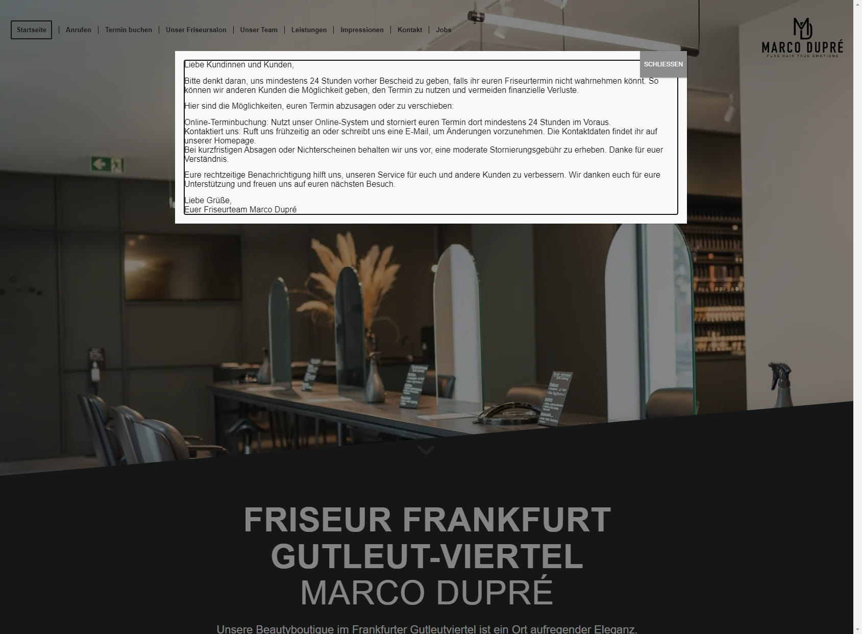 Salon Marco Dupré | Friseur Frankfurt Innenstadt
