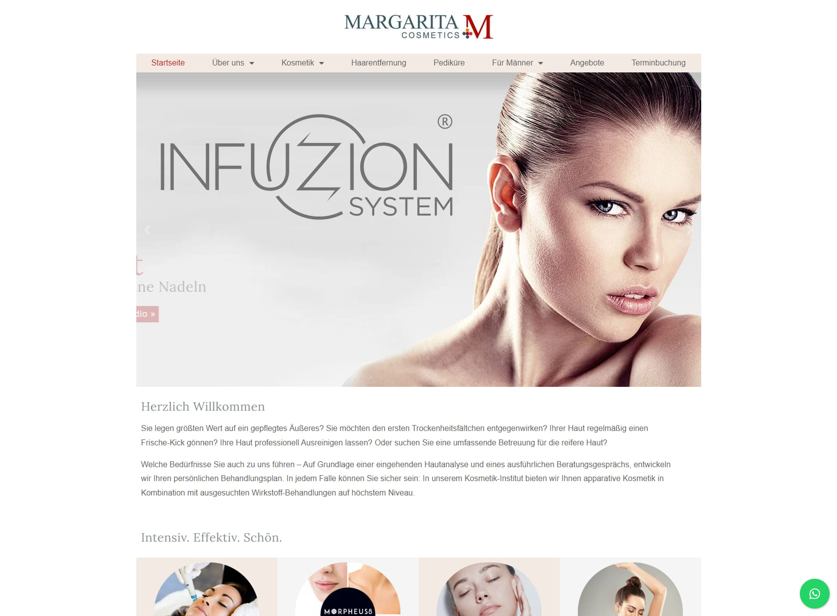 Margarita M. Cosmetics Remscheid | Hydrafacial™ | MORPHEUS8™ | INFUZION | Laser-Haarentfernung | Lumecca | Liposana3 | VISIA