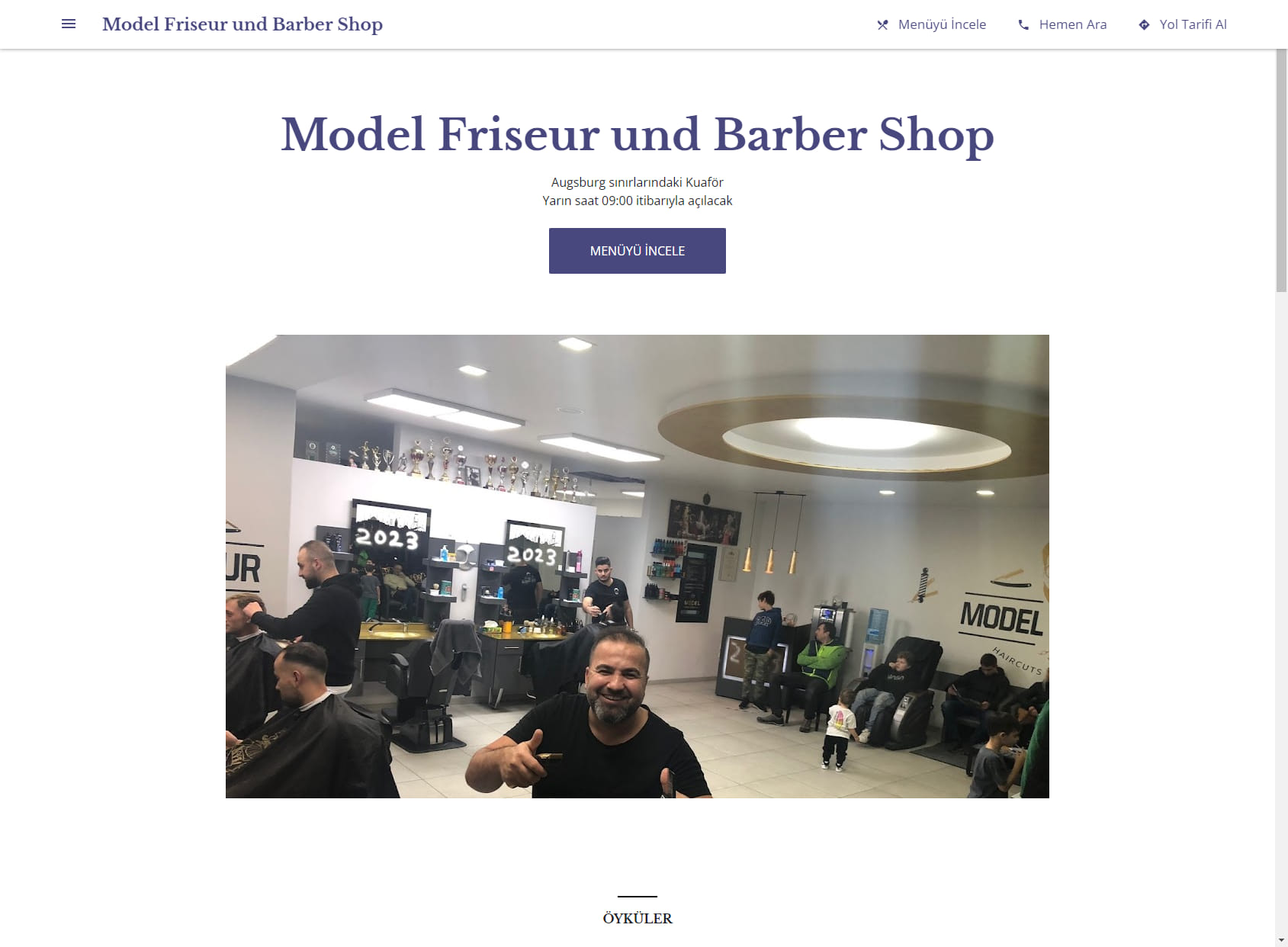 Model Herrenfriseursalon / Barber Shop / Barbier