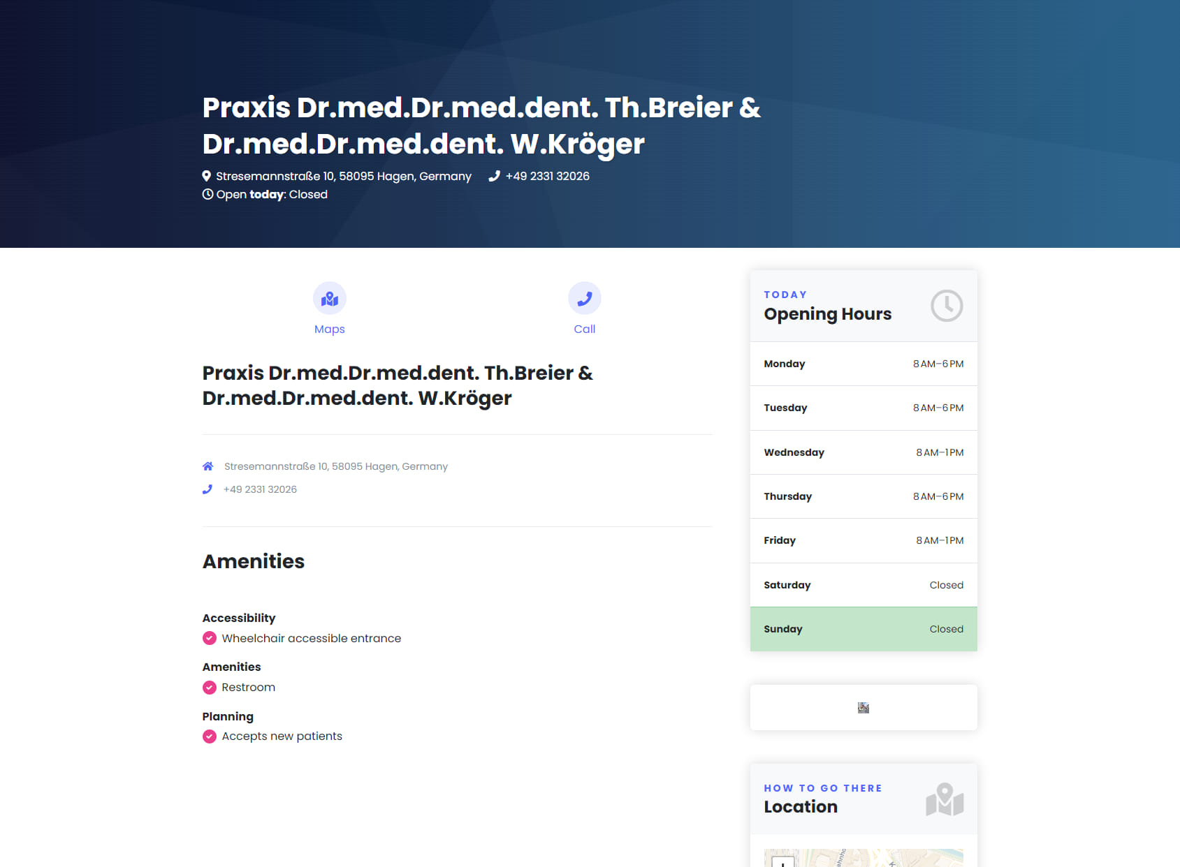 Praxis Dr.med.Dr.med.dent. Th.Breier & Dr.med.Dr.med.dent. W.Kröger