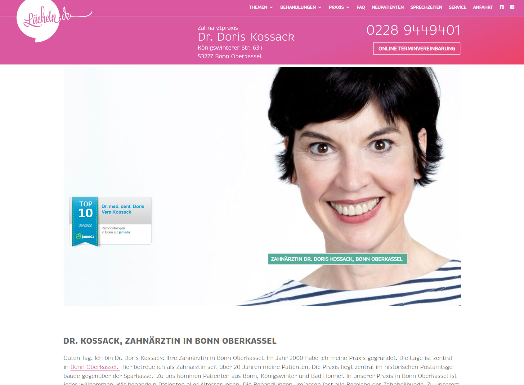 Zahnarztpraxis Dr. Doris Kossack | Bonn-Oberkassel
