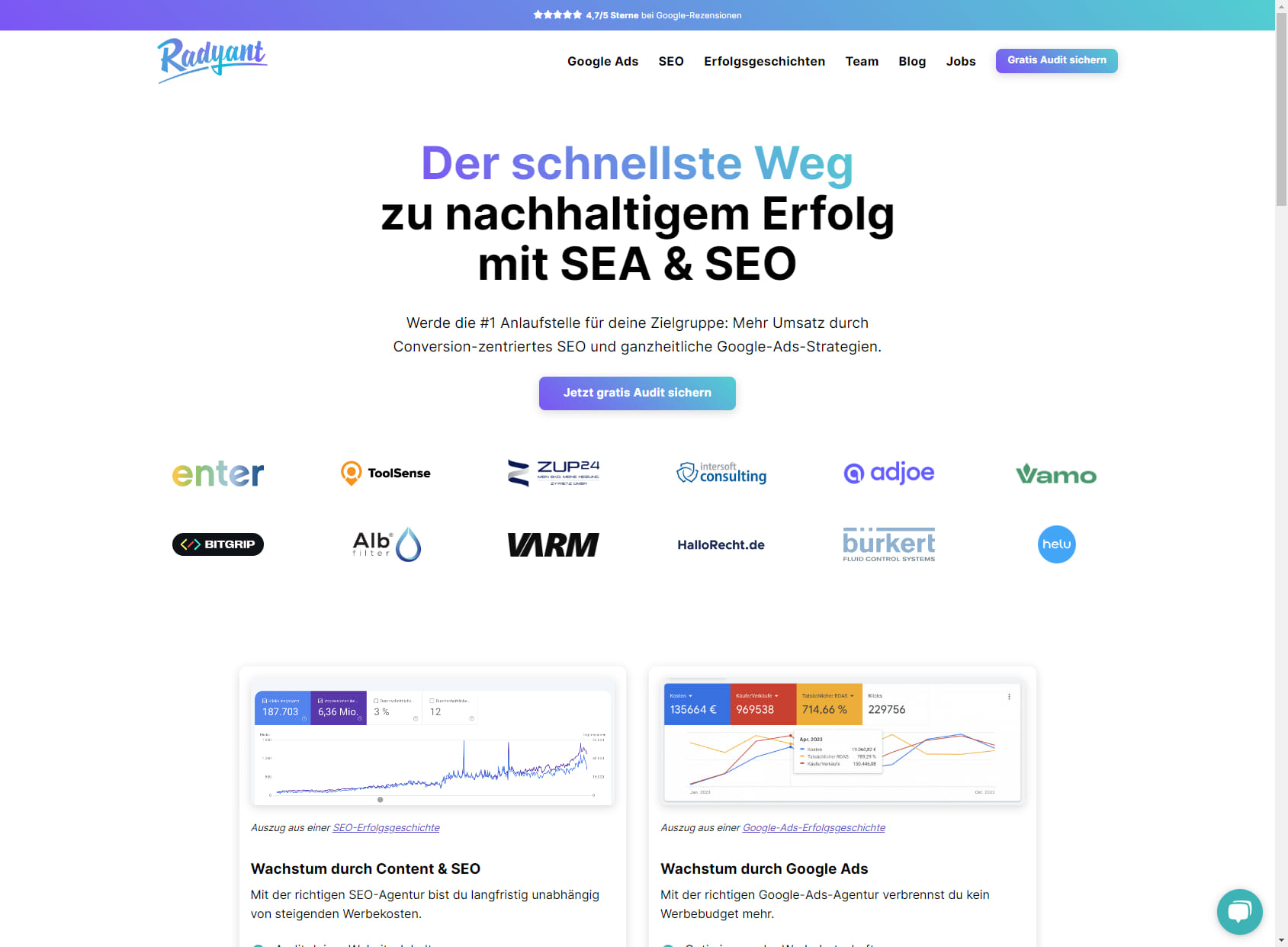 Radyant Digital GmbH – SEO-Agentur & Google-Ads-Agentur