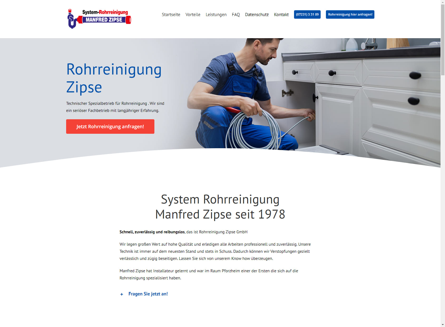 Rohrreinigung Zipse GmbH - seit 1978