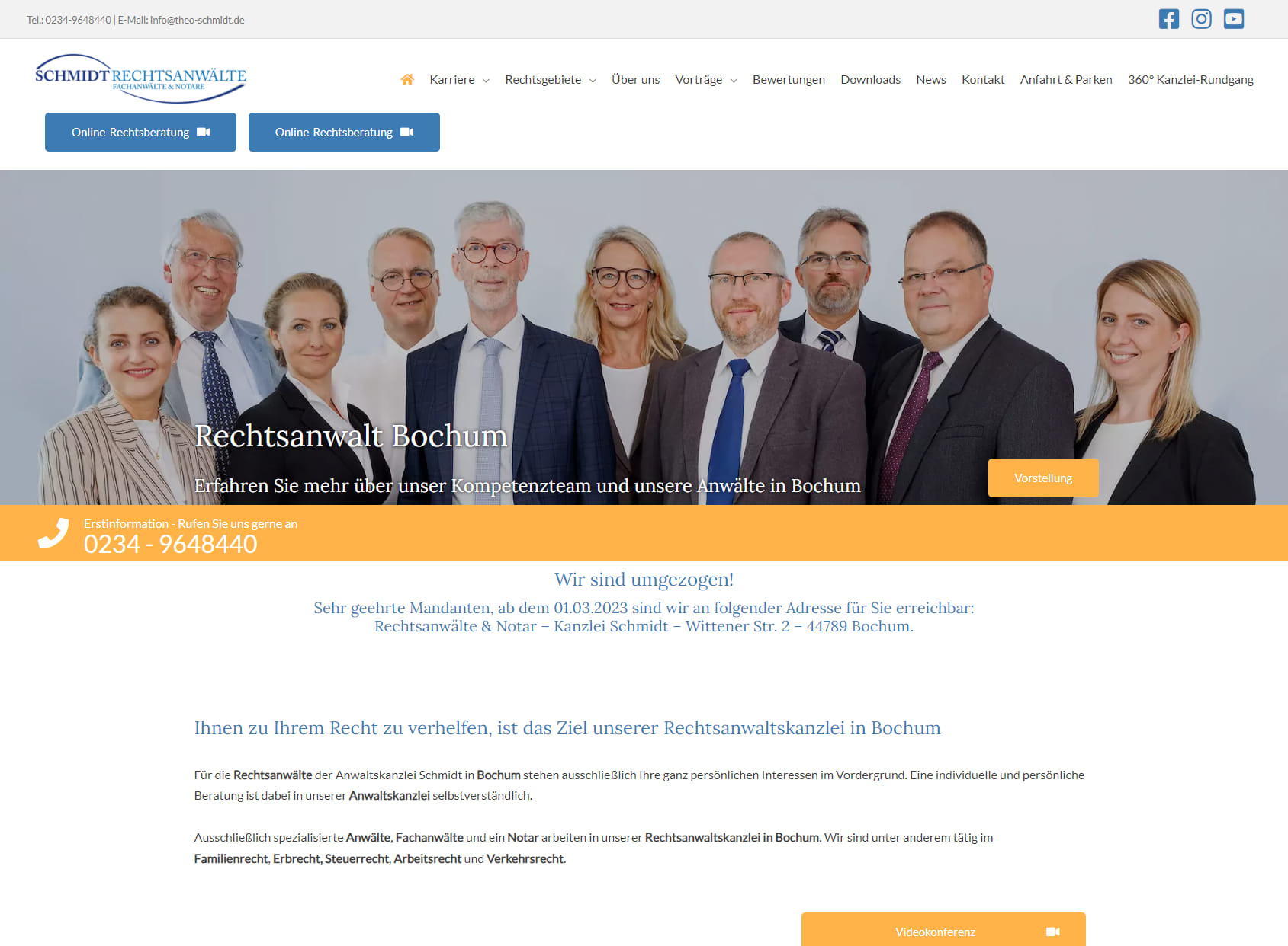 Rechtsanwalt Bochum | Kanzlei Schmidt | Anwalt Bochum | Rechtsanwaltskanzlei Bochum
