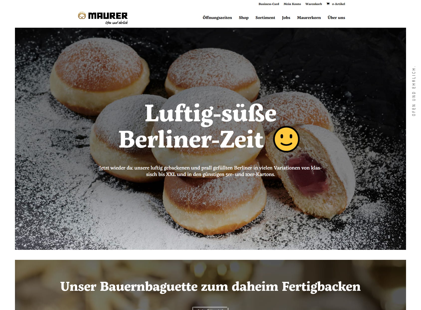 Bäckerei Maurer GmbH, Bäckerei und Konditorei