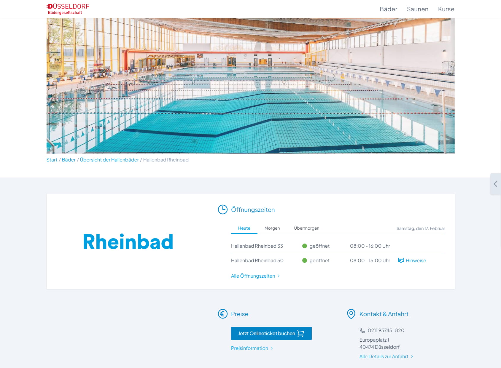 Rheinbad indoor swimming pool +