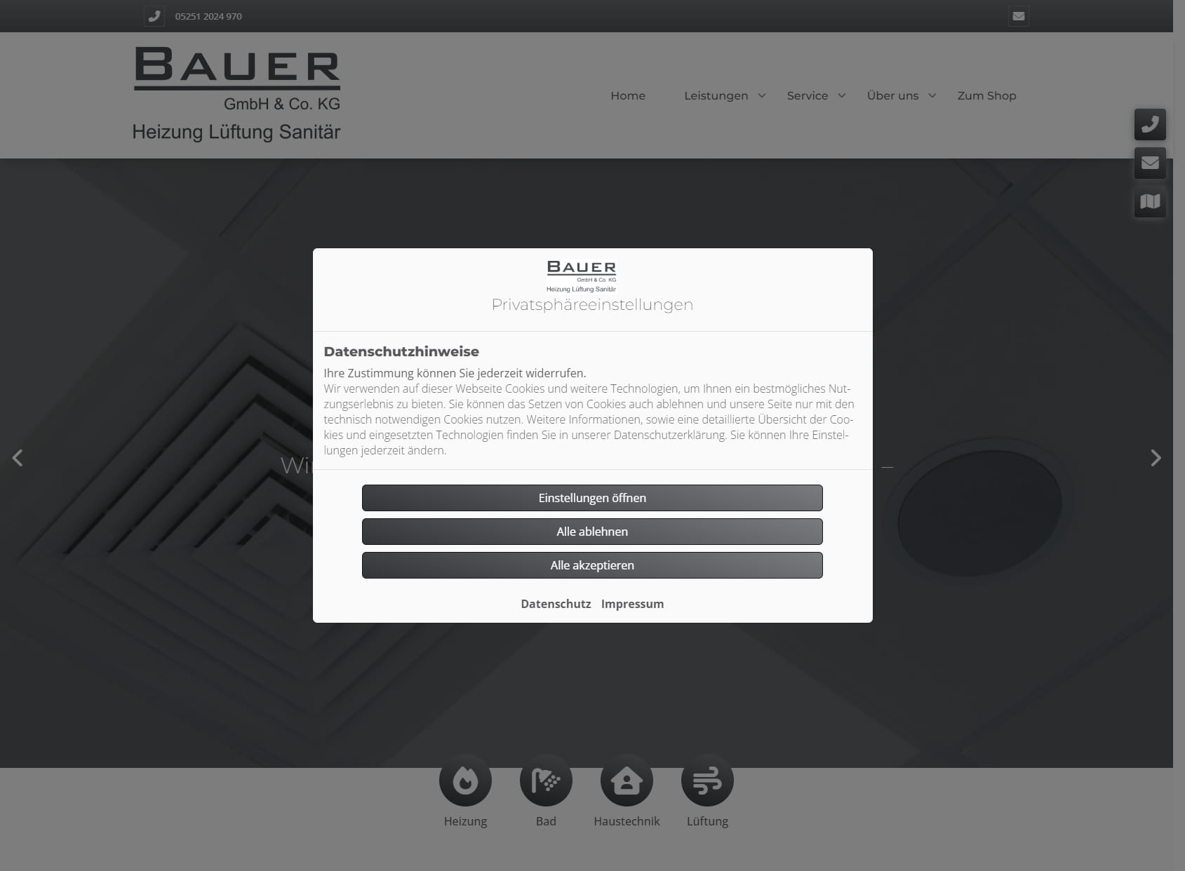 Bauer GmbH & Co. KG Heizung Lüftung Sanitär Kundendienst