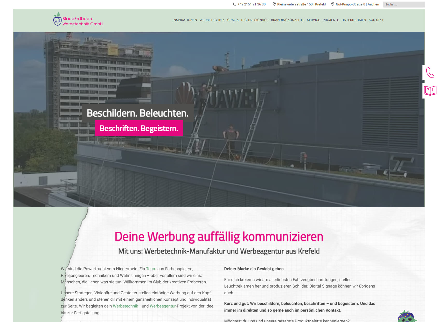 BlaueErdbeere Werbetechnik GmbH | Außenwerbung & Fahrzeugbeschriftung