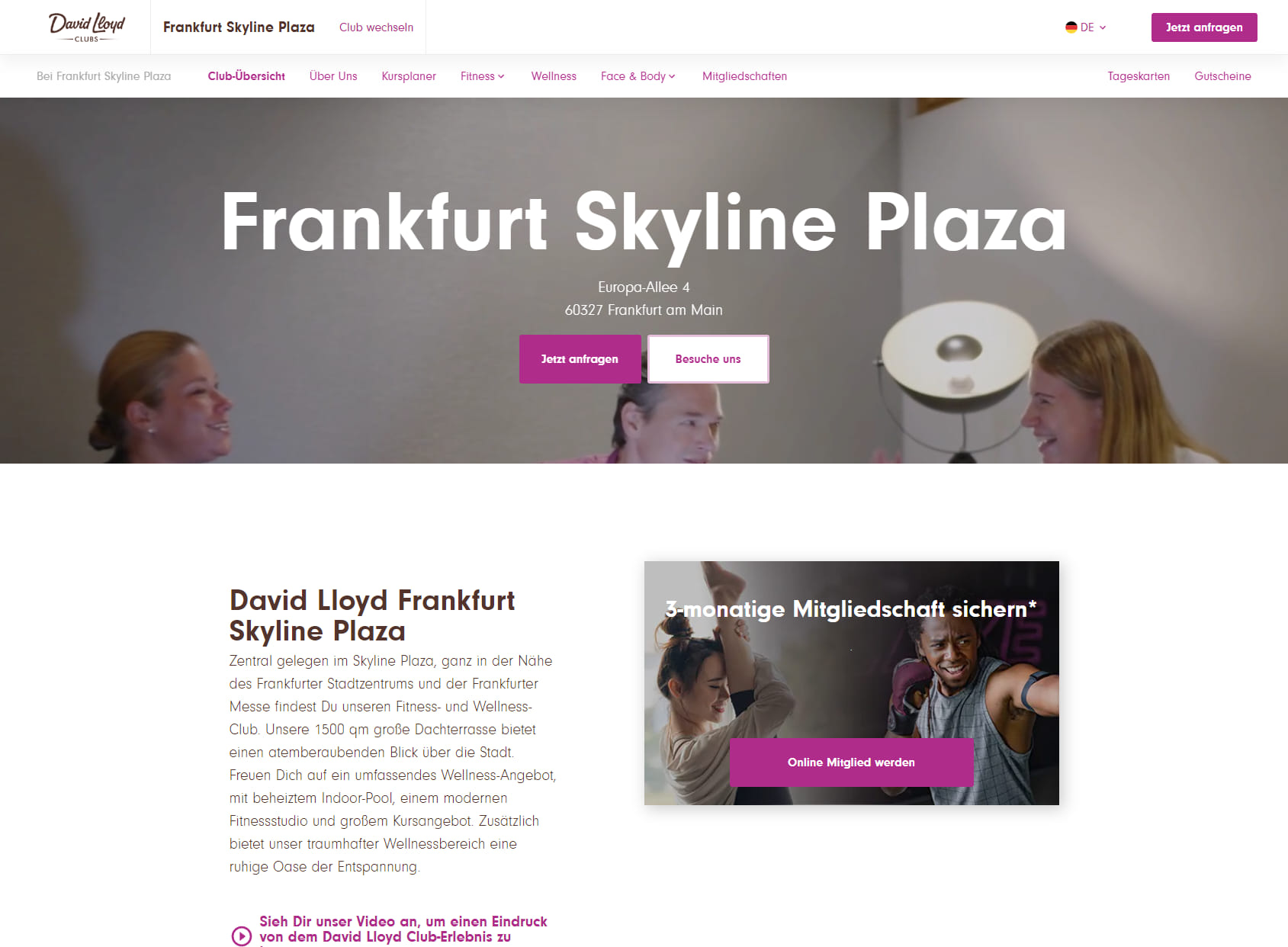 David Lloyd Frankfurt Skyline Plaza