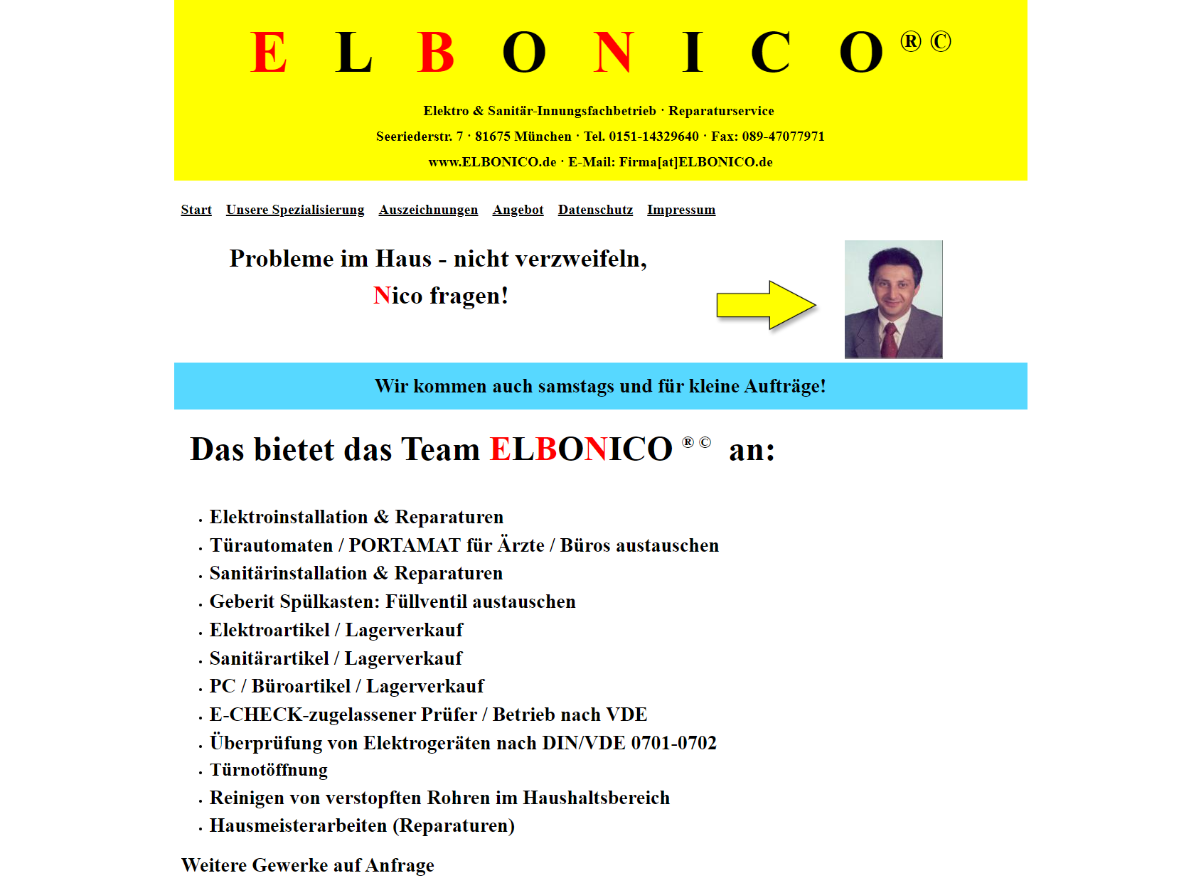 ELBONICO ® © - ELEKTRO & SANITÄR - REPARATURSERVICE