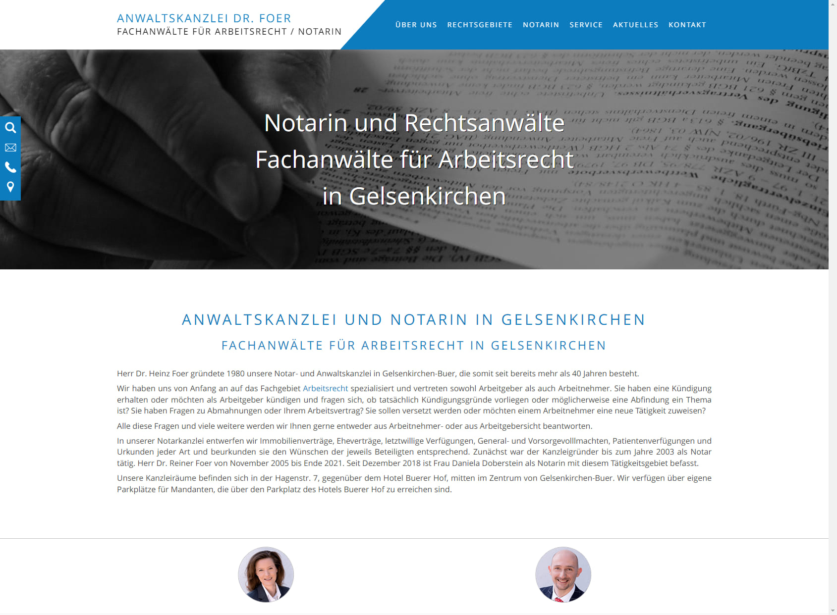 Fachanwälte für Arbeitsrecht in Gelsenkirchen Kanzlei Dr. Foer, Anwalts- und Notarkanzlei