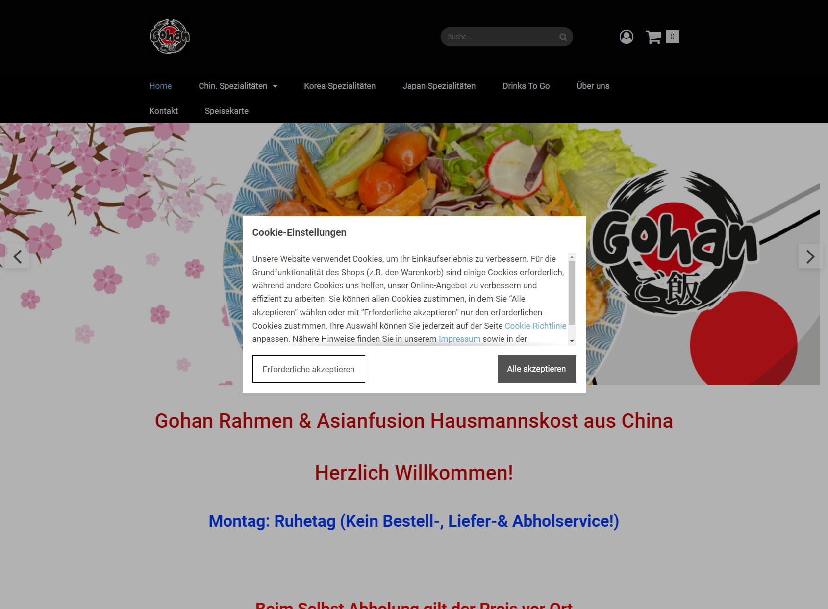 GOHAN Ramen & Asianfusion, Hausmannskost aus China