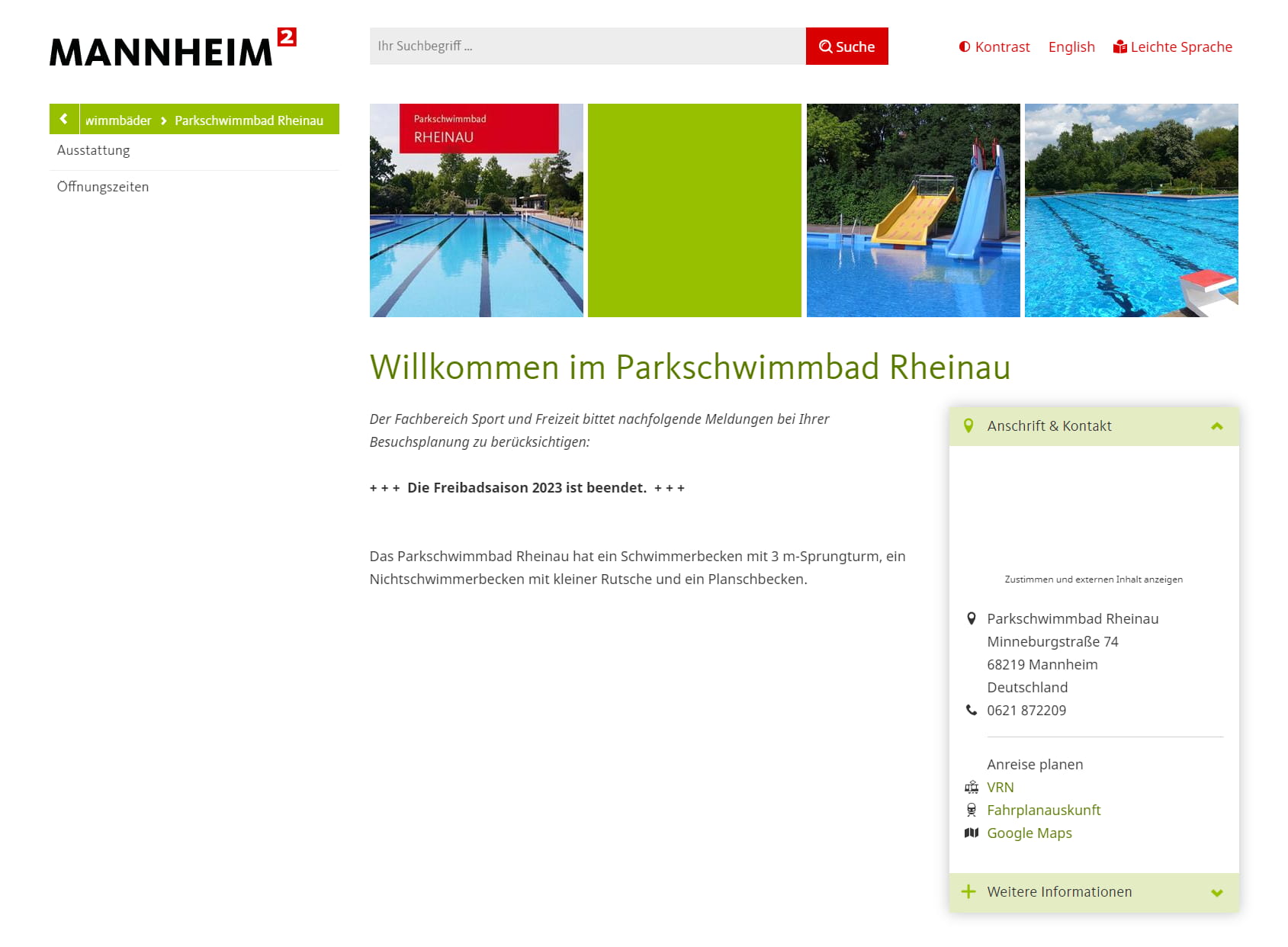 Parkschwimmbad Rheinau