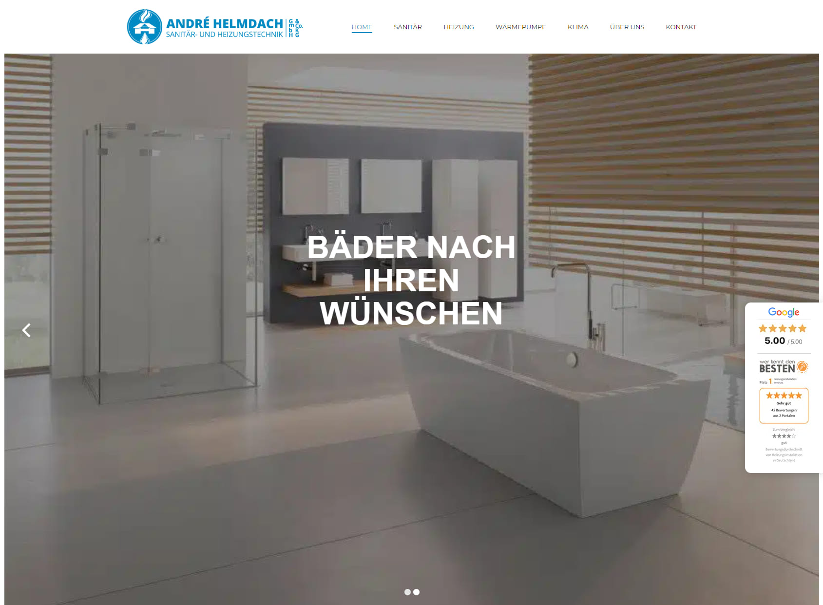 André Helmdach GmbH & Co.KG Sanitär - Heizung - Klima I Neuss I Meerbusch