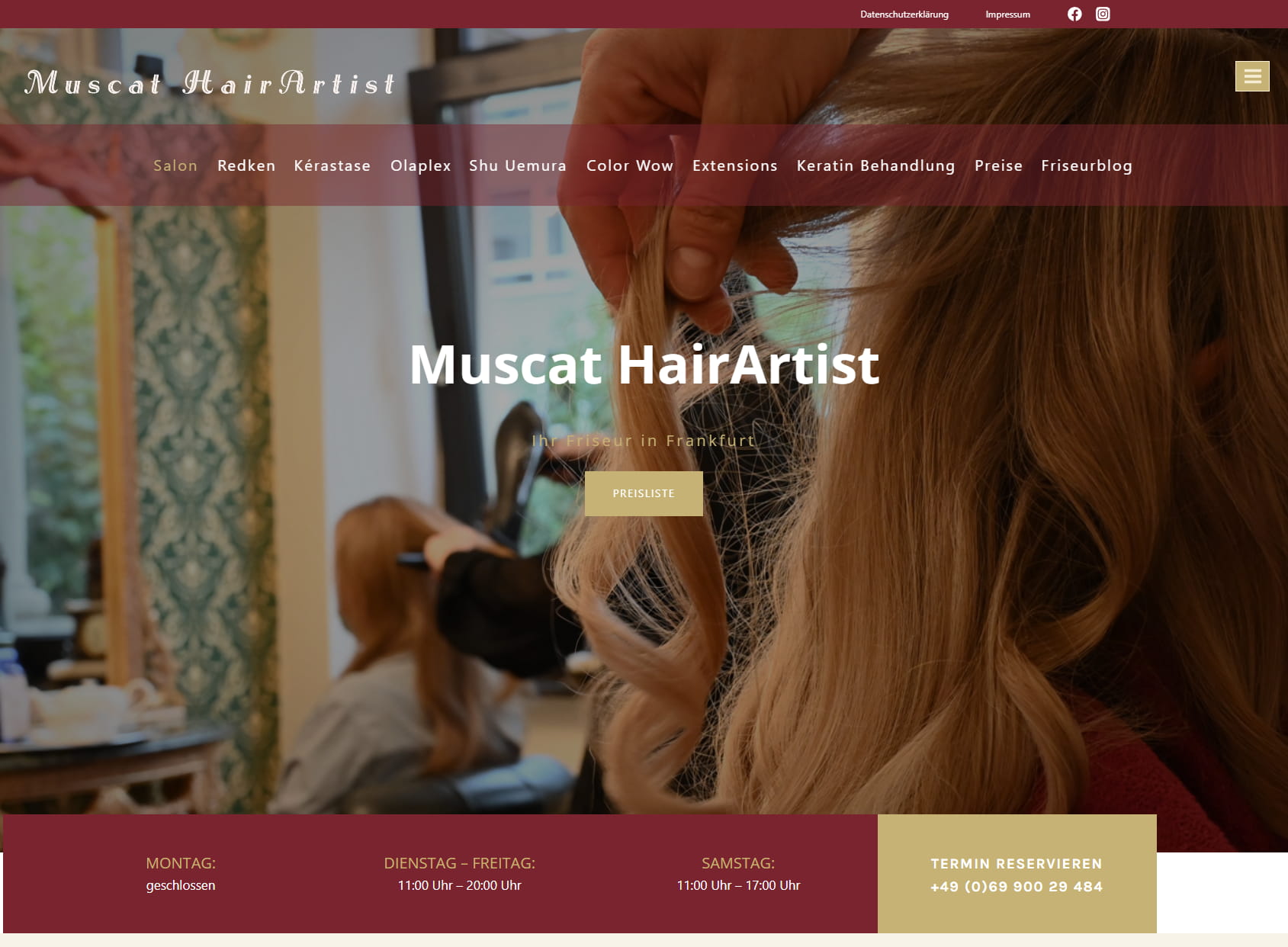 Muscat HairArtist - Ihr Friseur in Frankfurt