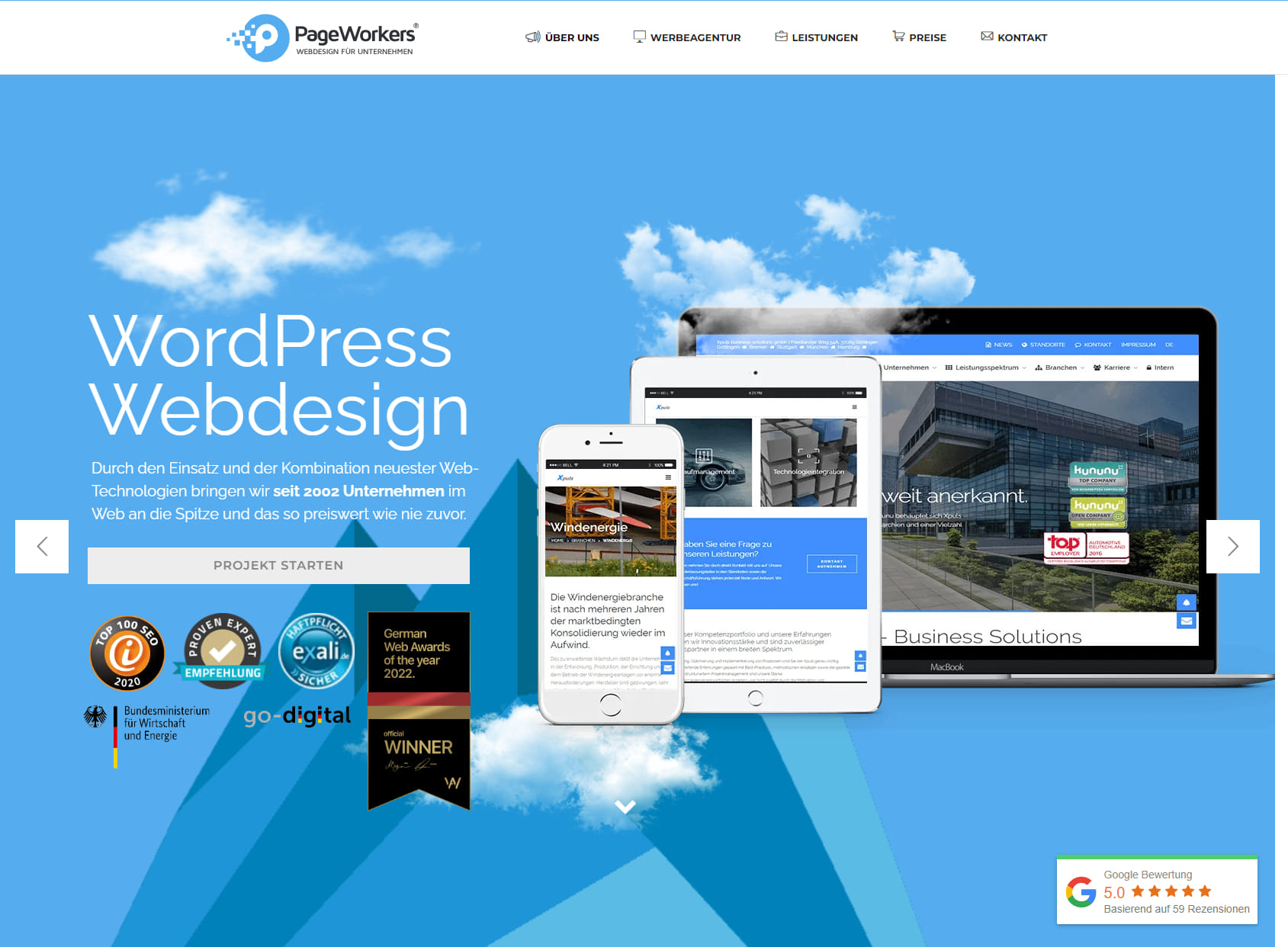 Pageworkers GmbH | WordPress Webdesign für Unternehmen