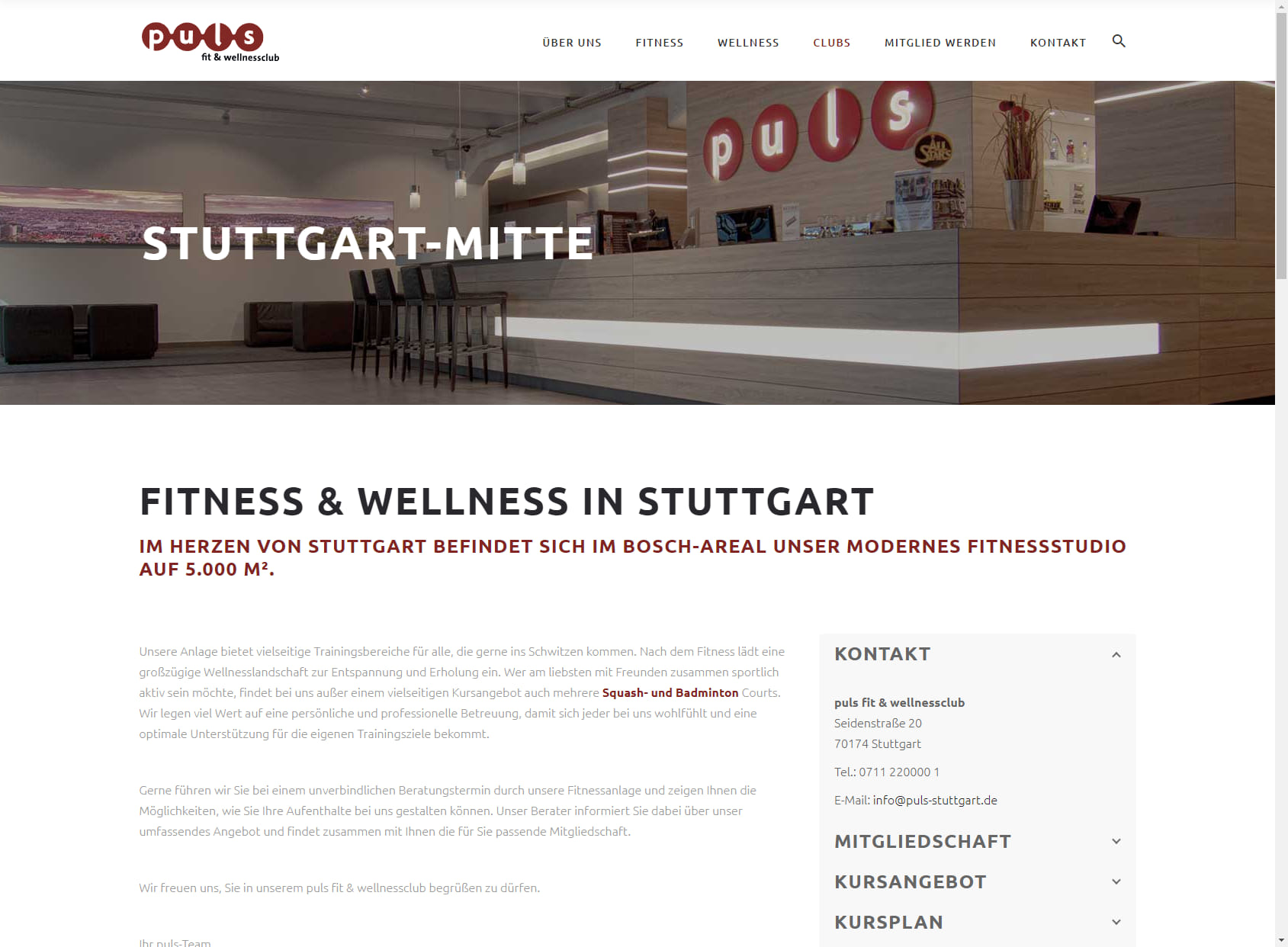 puls fit & wellnessclub / Stuttgart-Mitte