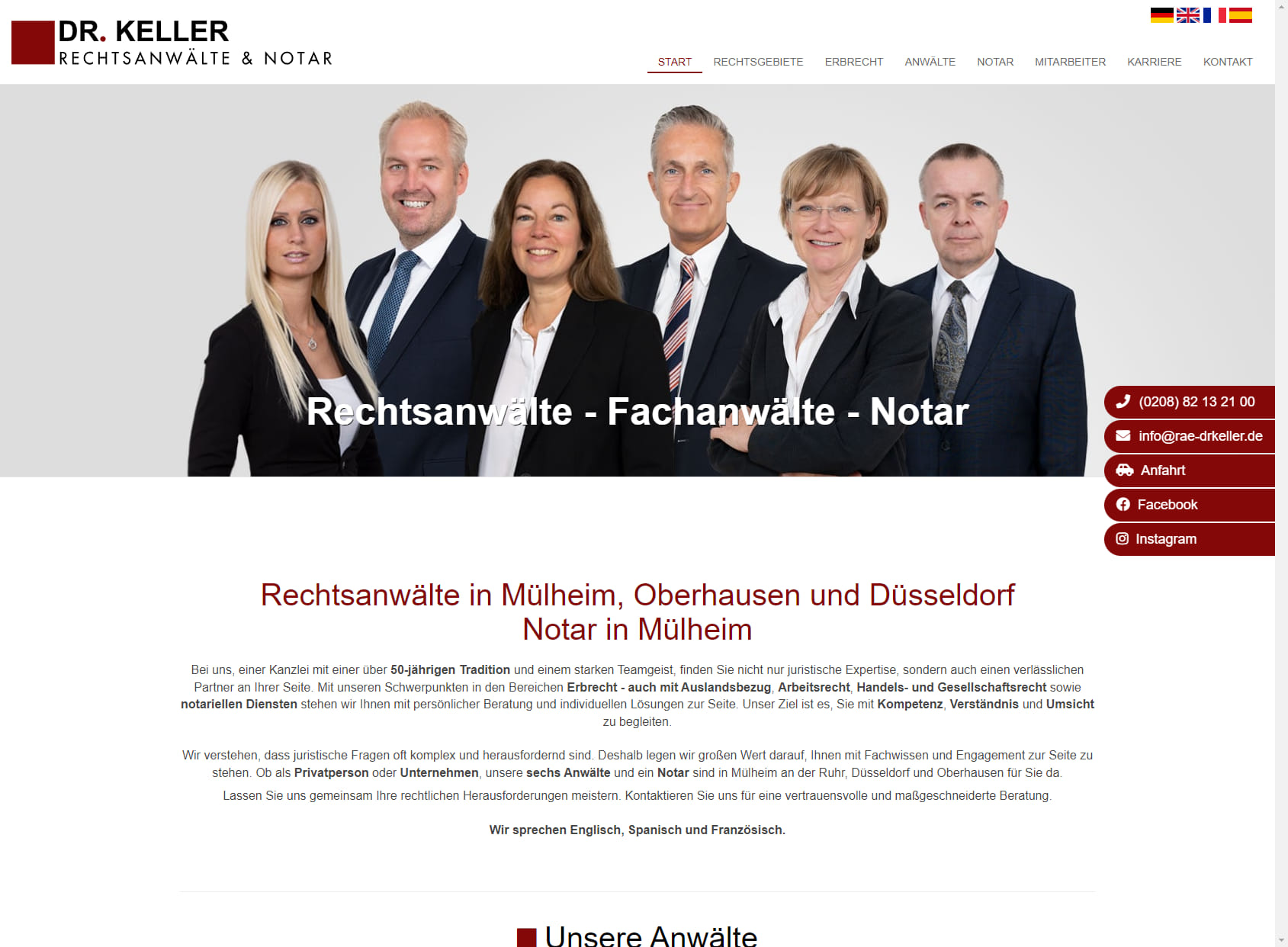Rechtsanwälte & Notar Dr. Keller Mülheim an der Ruhr
