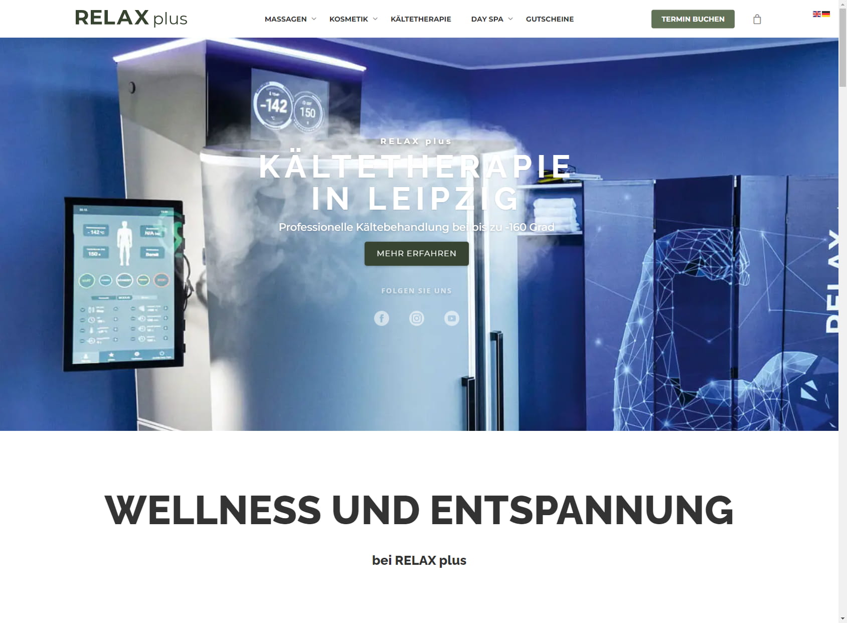 RELAX plus - Massage, Wellness, Kosmetik & Kältekammer