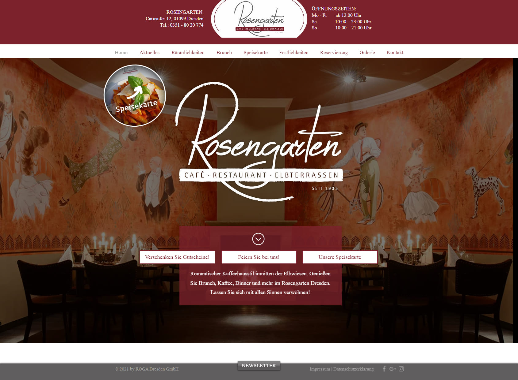 Rosengarten | Café · Restaurant · Elbterrassen