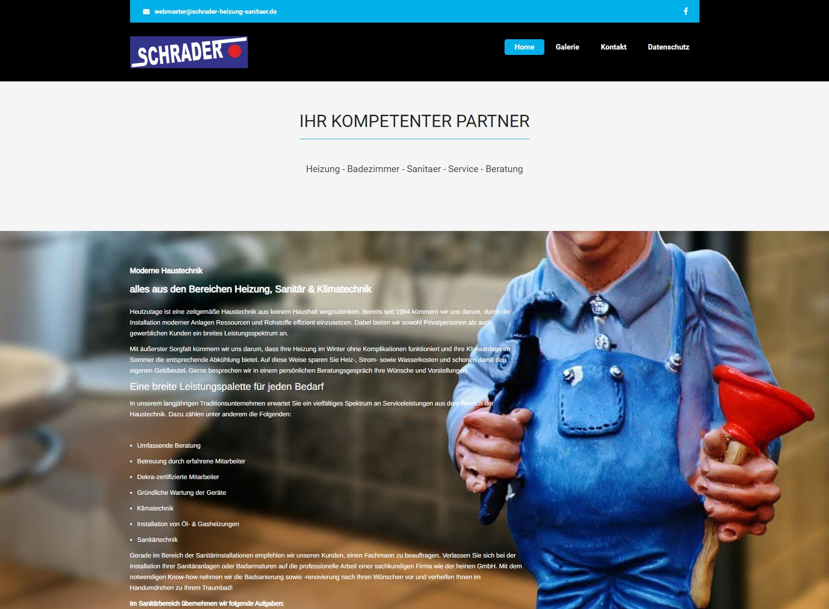 Schrader GmbH, Sanitär, Heizungstechnik, Klempnerei