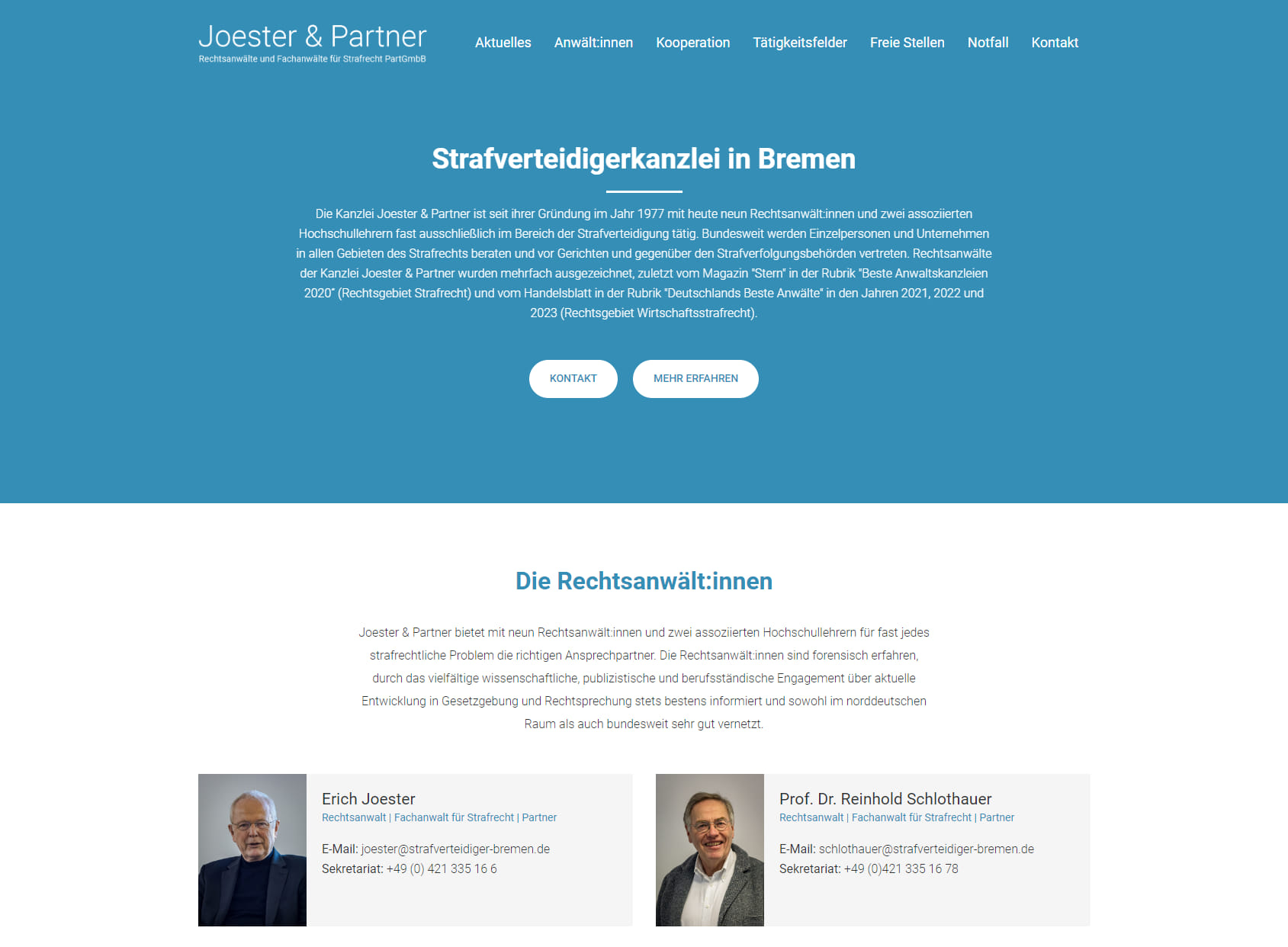 Joester & Partner - Rechtsanwälte und Fachanwälte für Strafrecht PartGmbB