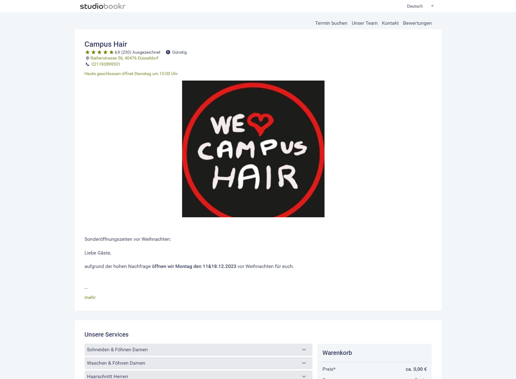 Campus Hair Meisterbetrieb