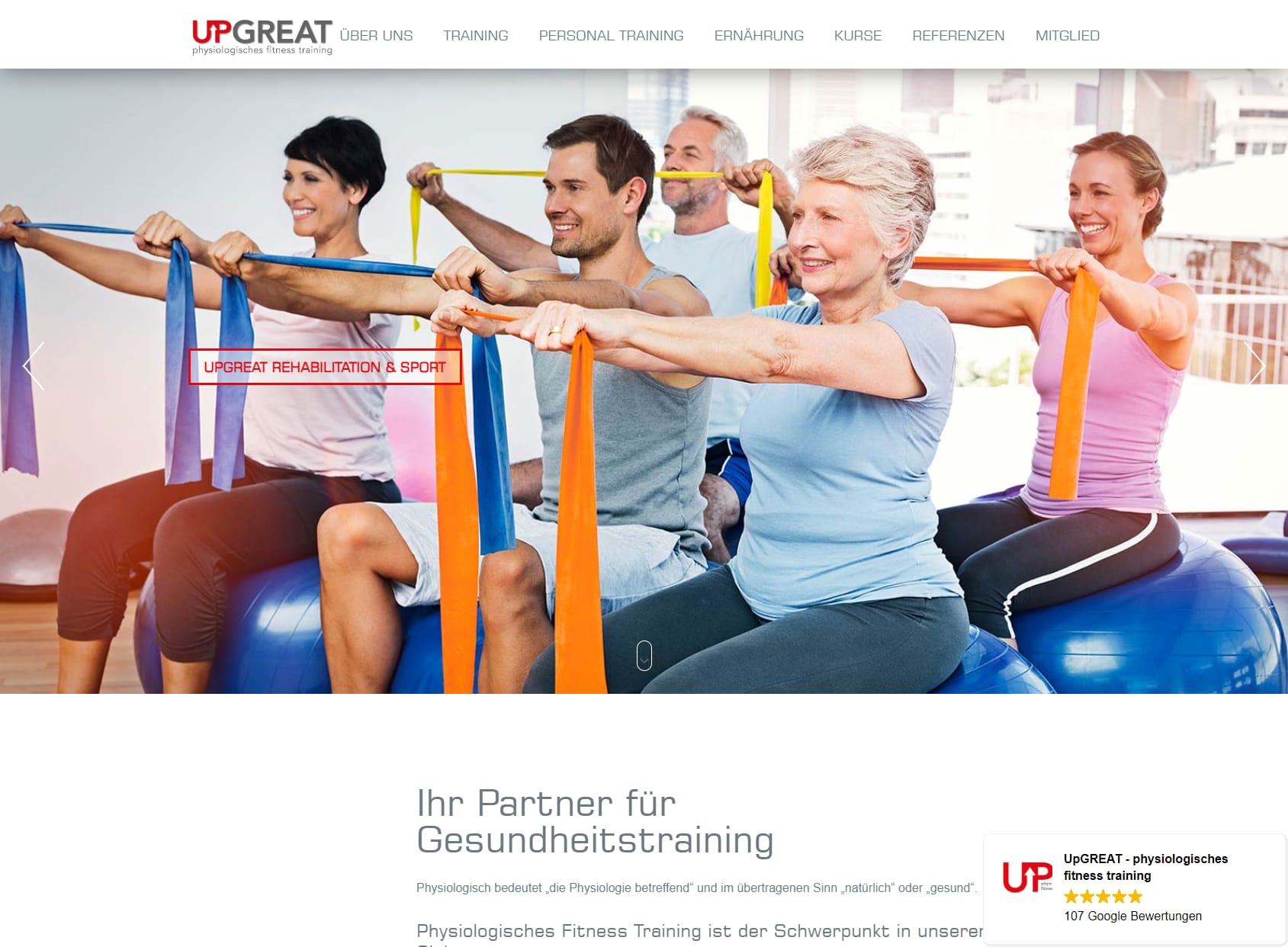 UpGREAT - physiologisches fitness training