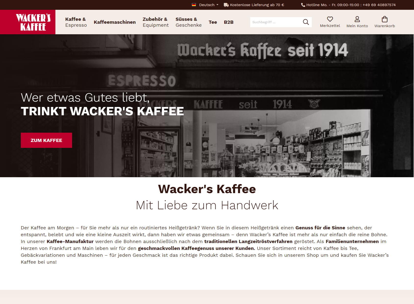 Wacker's coffee shop