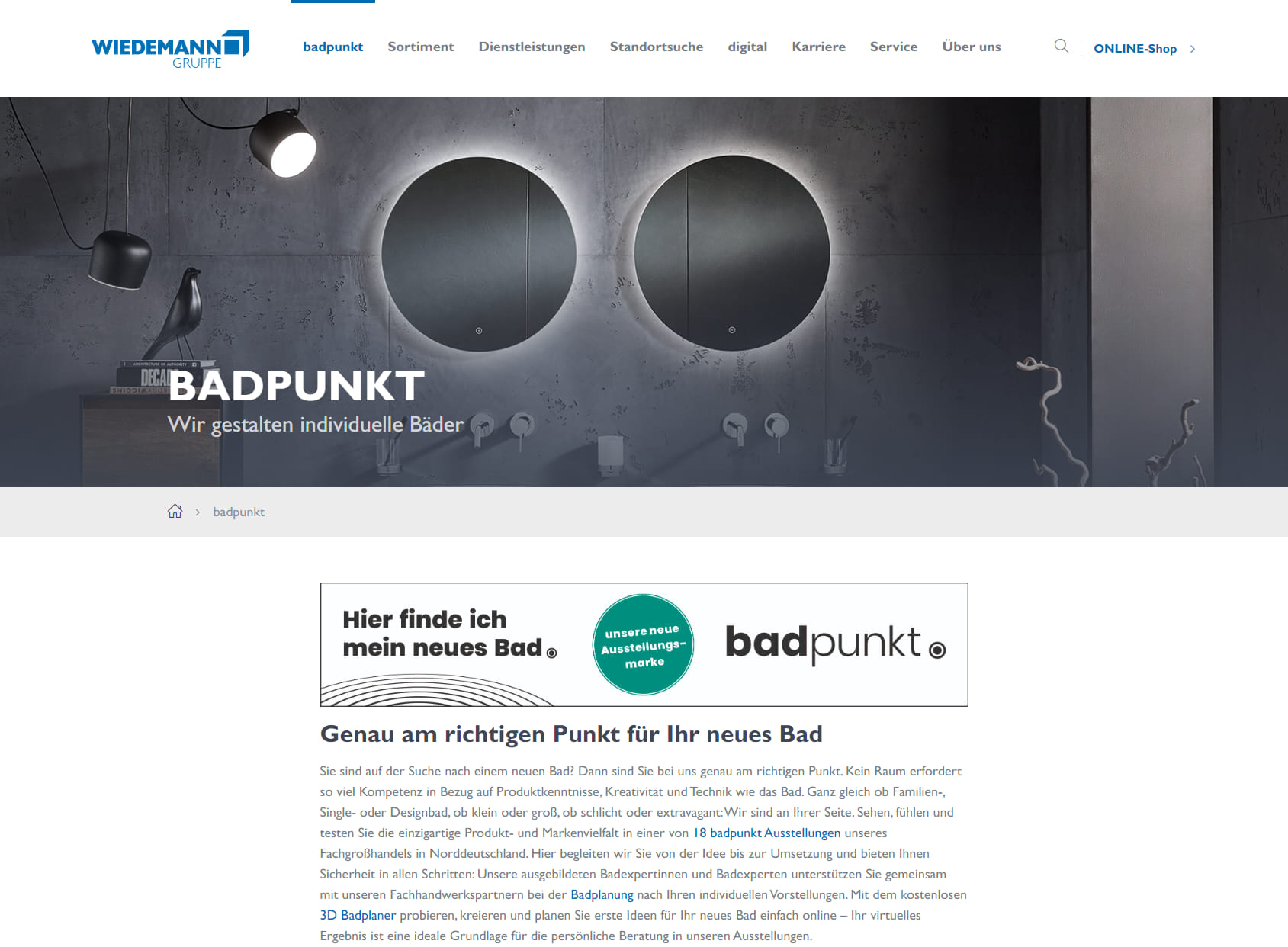 badpunkt Göttingen - Badausstellung der WIEDEMANN GmbH & Co. KG