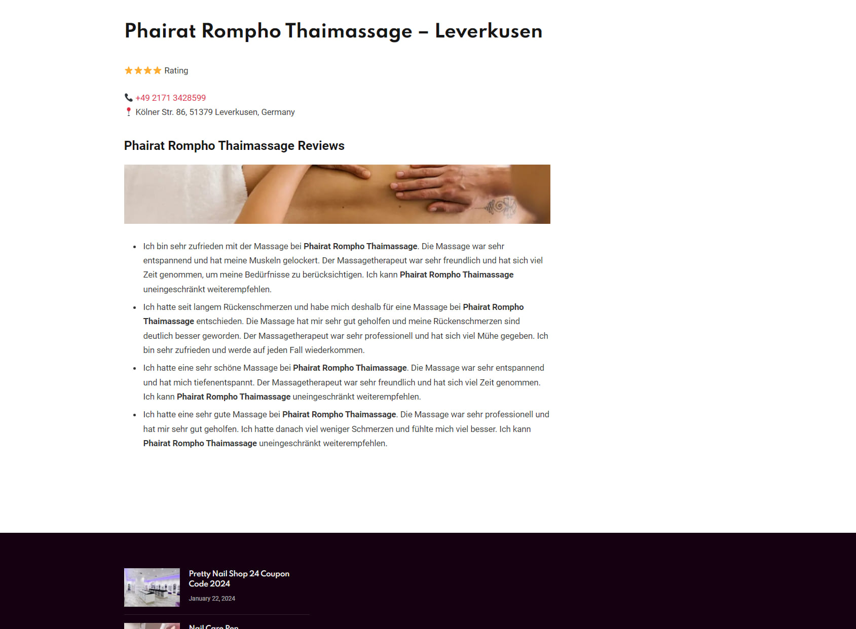 Phairat Rompho Thaimassage - Leverkusen