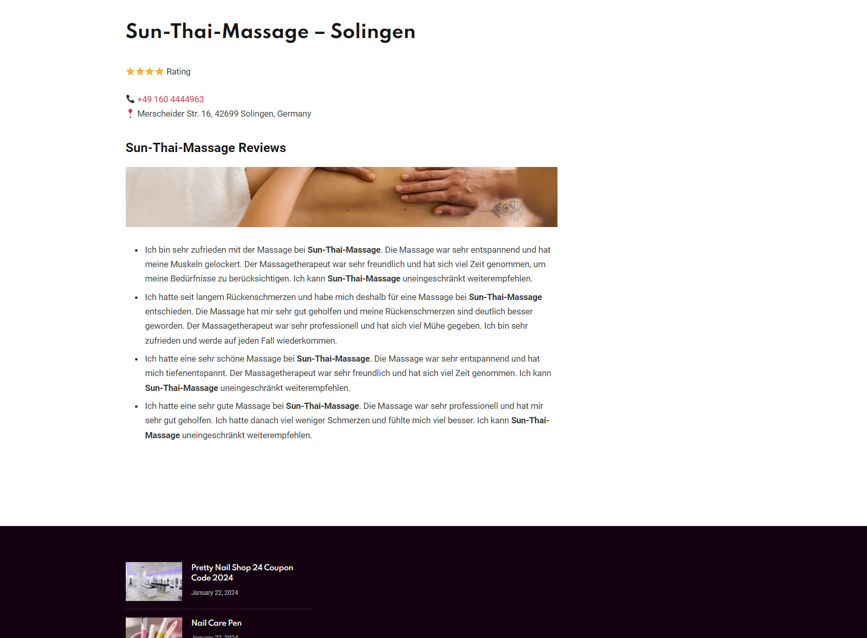 Sun Thai Massage - Solingen