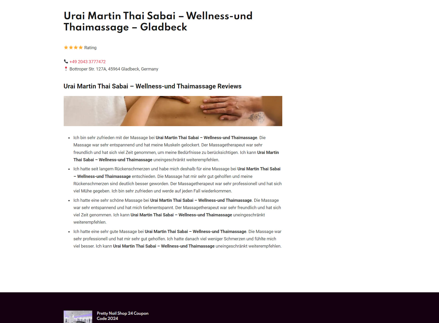 Urai Martin Thai Sabai & Wellness-und Thaimassage - Gladbeck