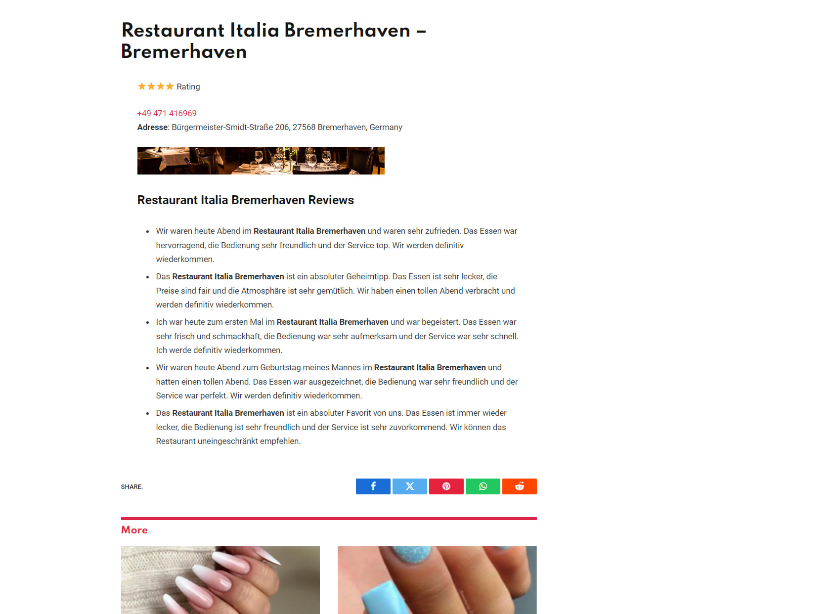 Restaurant Italia Bremerhaven